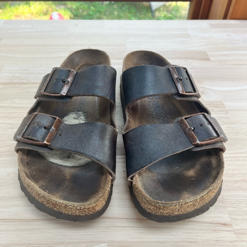 Brown Leather Birkenstock Sandals